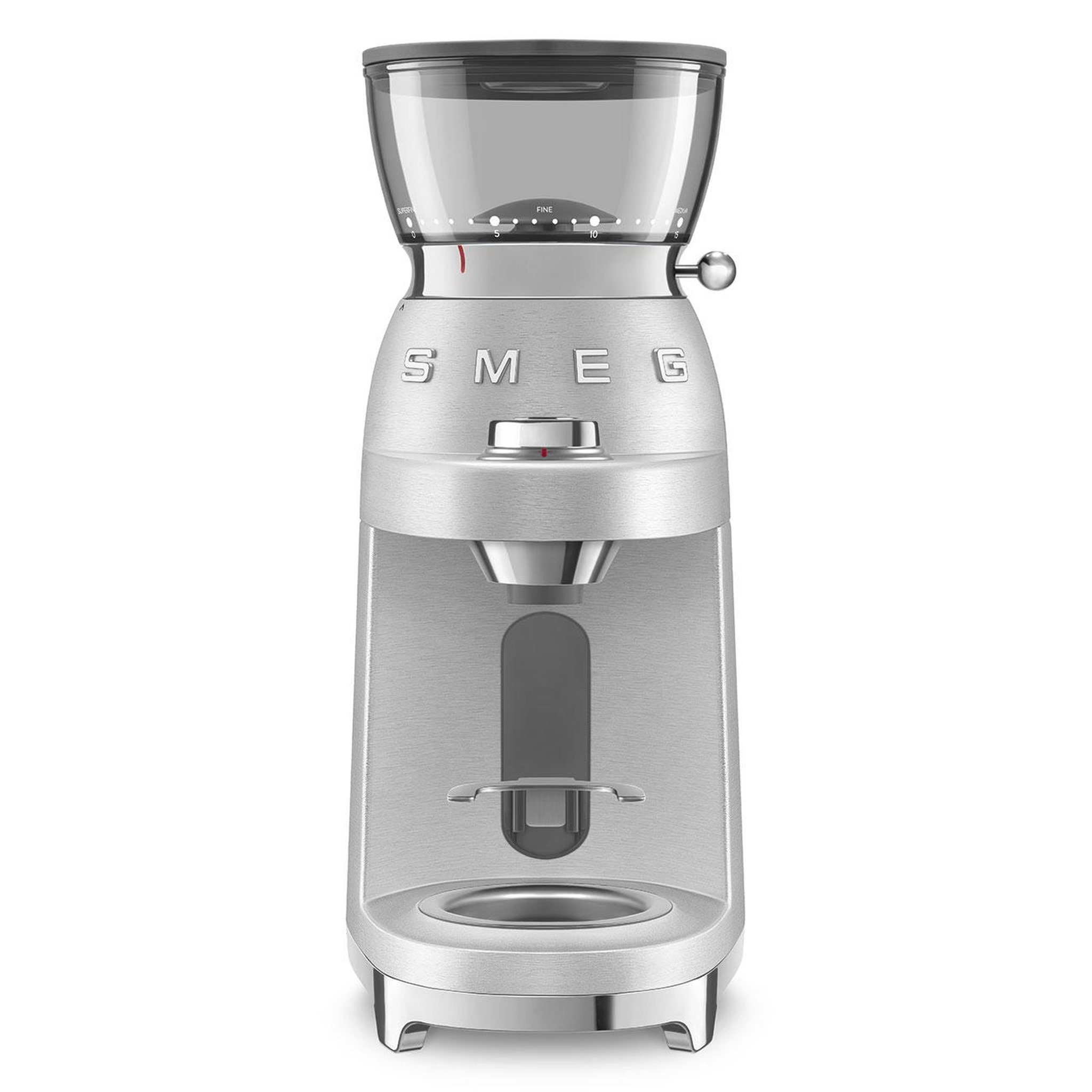 Voir la diapositive 2 : SMEG Moulin à café électrique 240g 150w aluminium - cgf02sseu