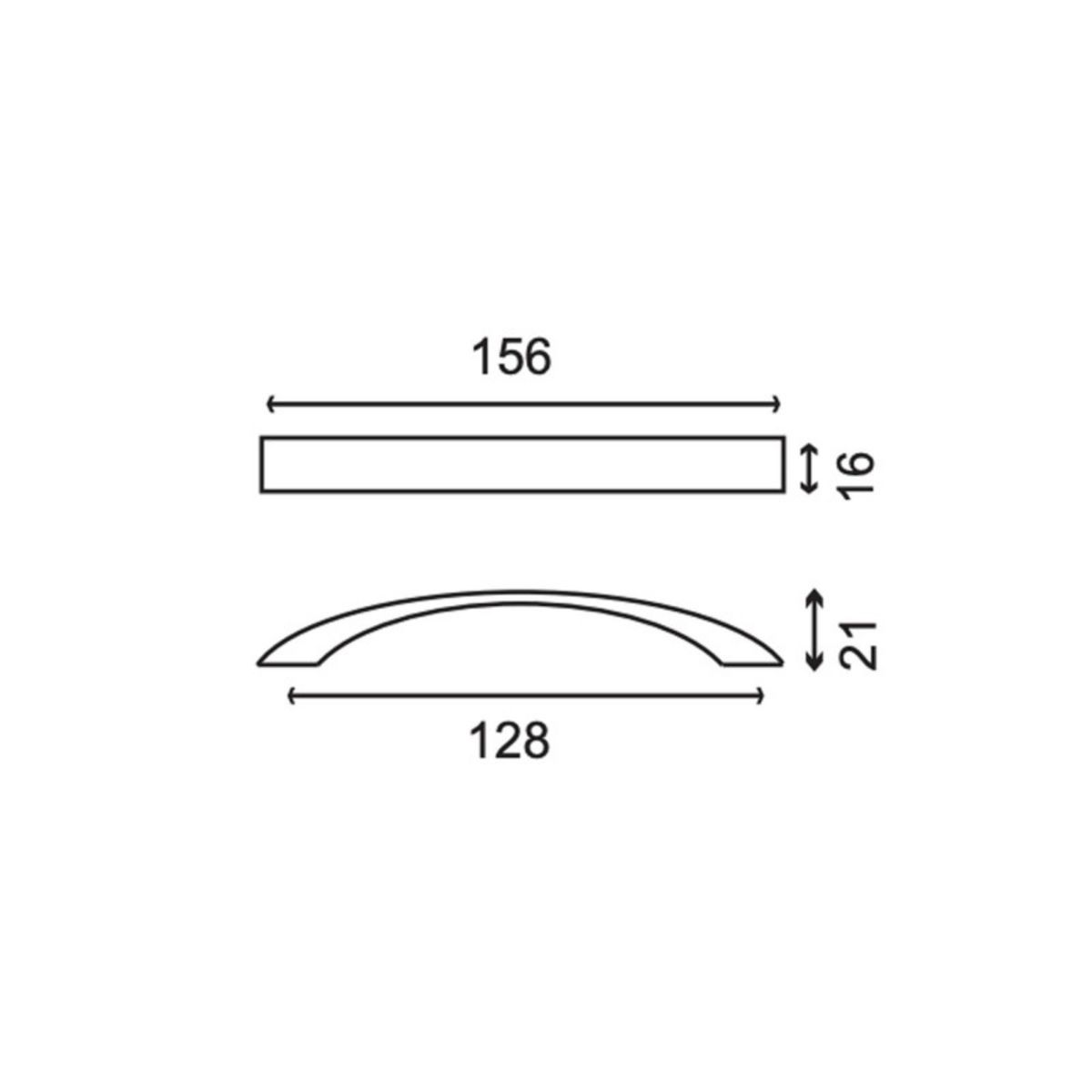 ESPACE-BRICOLAGE Poignée P3004 pour meuble - 128mm - Finition Chrome brillant