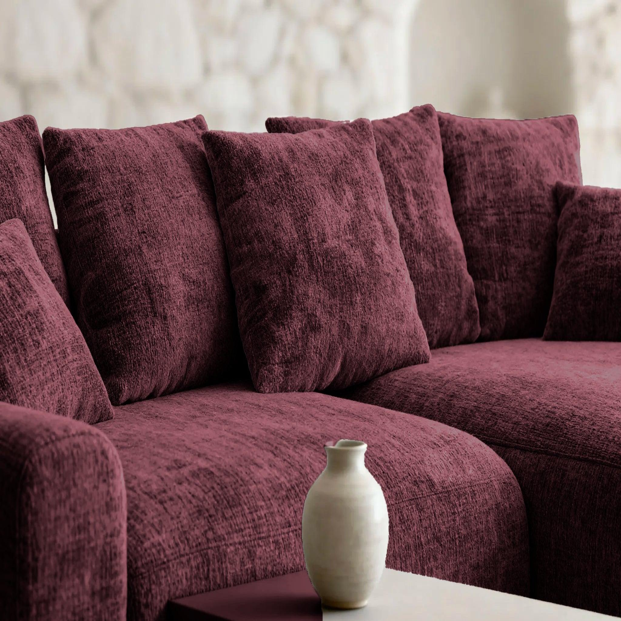 Voir la diapositive 5 : CASANOVA PARIS Oli - canapé d'angle convertible tissu chenille 4 places