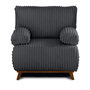 Voir la diapositive 1 : BEST MOBILIER Cristal - fauteuil - convertible avec coffre - en fausse fourrure côtelée