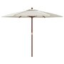 Voir la diapositive 4 : VIDAXL Parasol de jardin avec mat en bois sable 299x240 cm