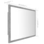 Voir la diapositive 6 : VIDAXL Miroir a LED de salle de bain Gris beton 60x8,5x37 cm Acrylique