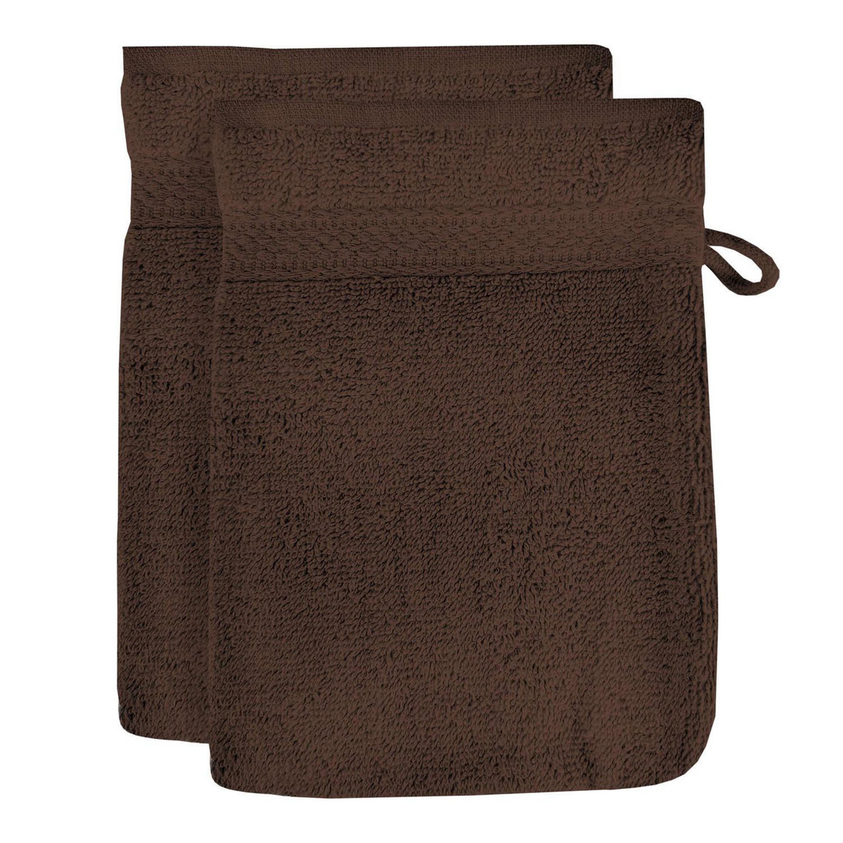 SOLEIL D'OCRE Lot de 2 gants de toilette en coton 500 gr/m2 16x21 cm LAGUNE, par Soleil d'ocre
