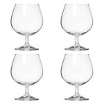 SECRET DE GOURMET Lot de 4 Verres Design  Cognac  40cl Transparent