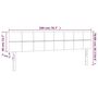 Voir la diapositive 6 : VIDAXL Tete de lit a LED Noir 200x5x78/88 cm Velours