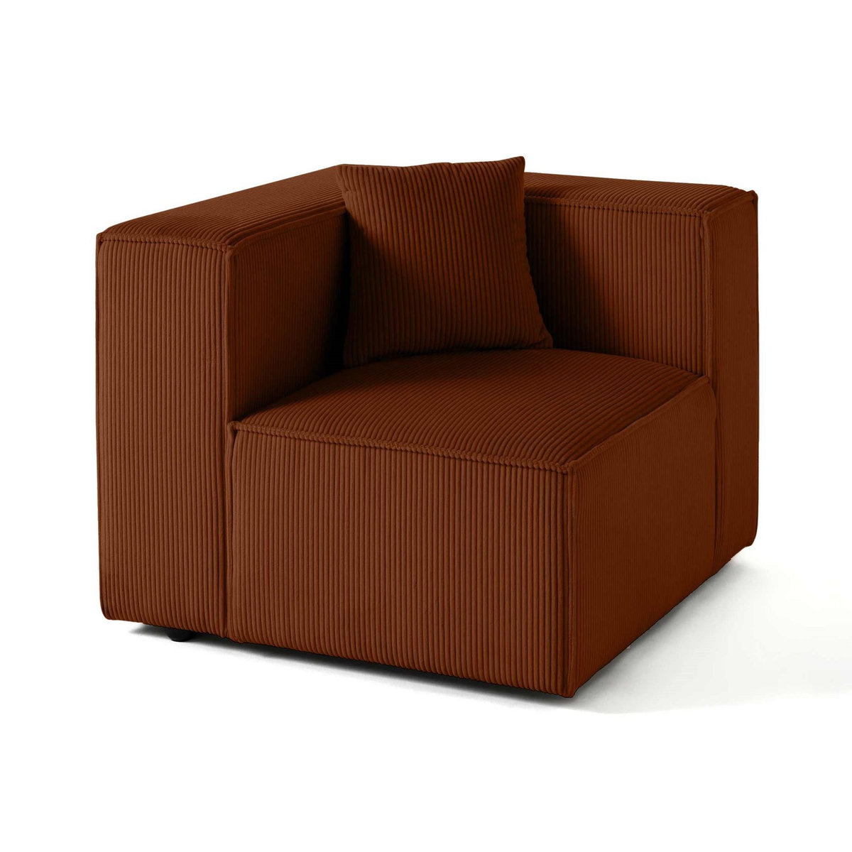 LISA DESIGN Arty - module d'assise gauche - en velours côtelé