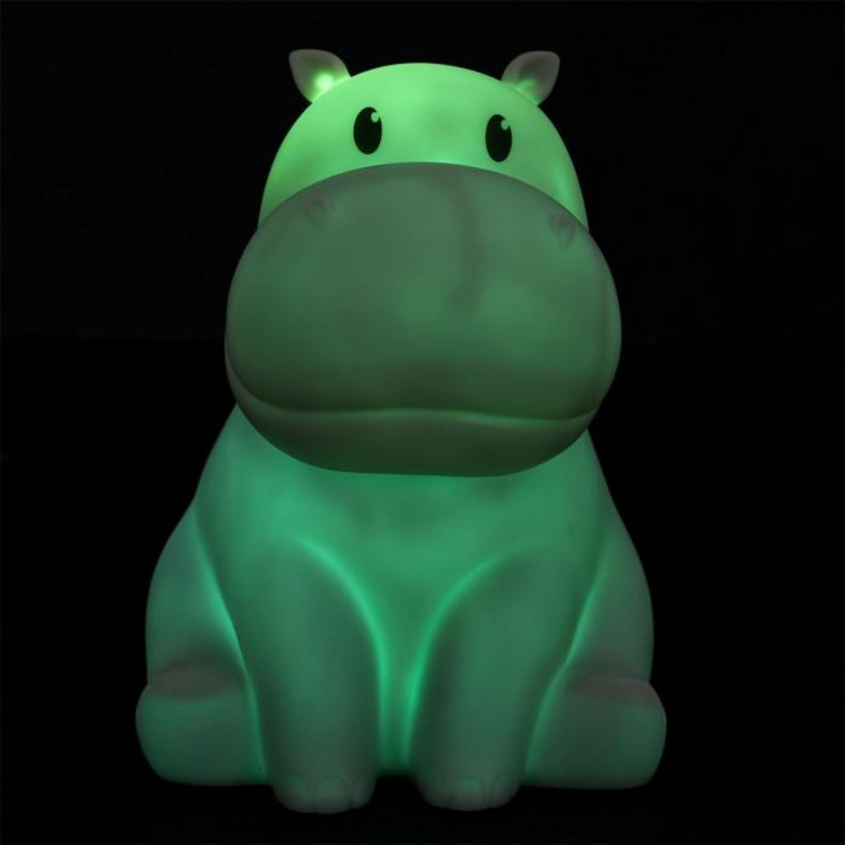Paris Prix Lampe Veilleuse Enfant Led  Hippopotame  16cm Gris