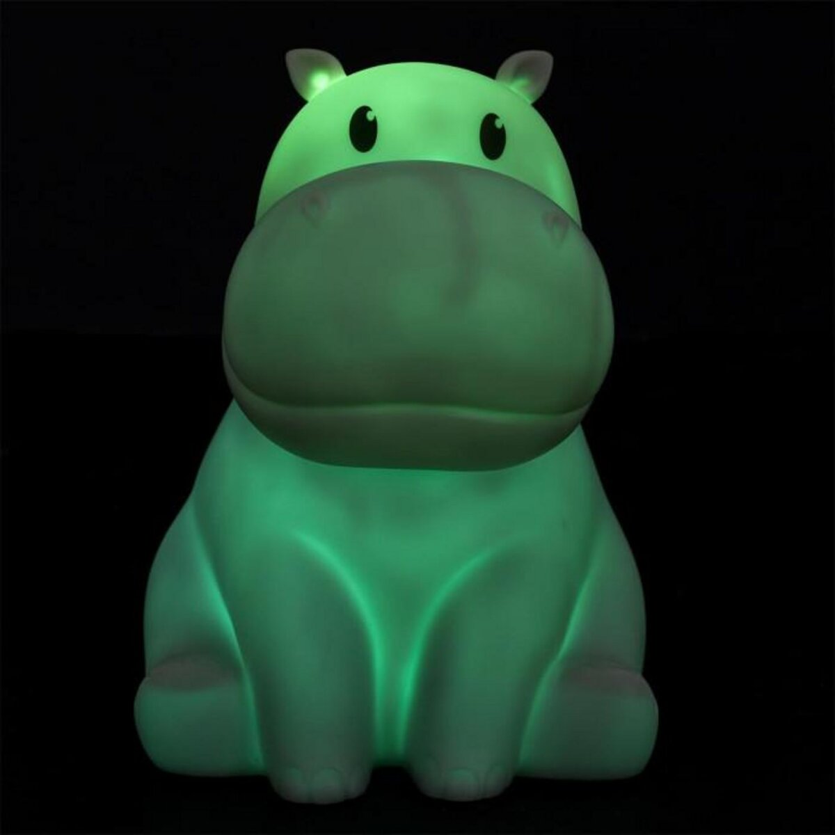 Paris Prix Lampe Veilleuse Enfant Led  Hippopotame  16cm Gris