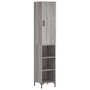 Voir la diapositive 2 : VIDAXL Buffet haut Sonoma gris 34,5x34x180 cm Bois d'ingenierie