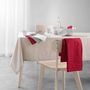 Voir la diapositive 3 : Paris Prix Lot de 3 Serviettes de Table  Charline  40x40cm Rouge
