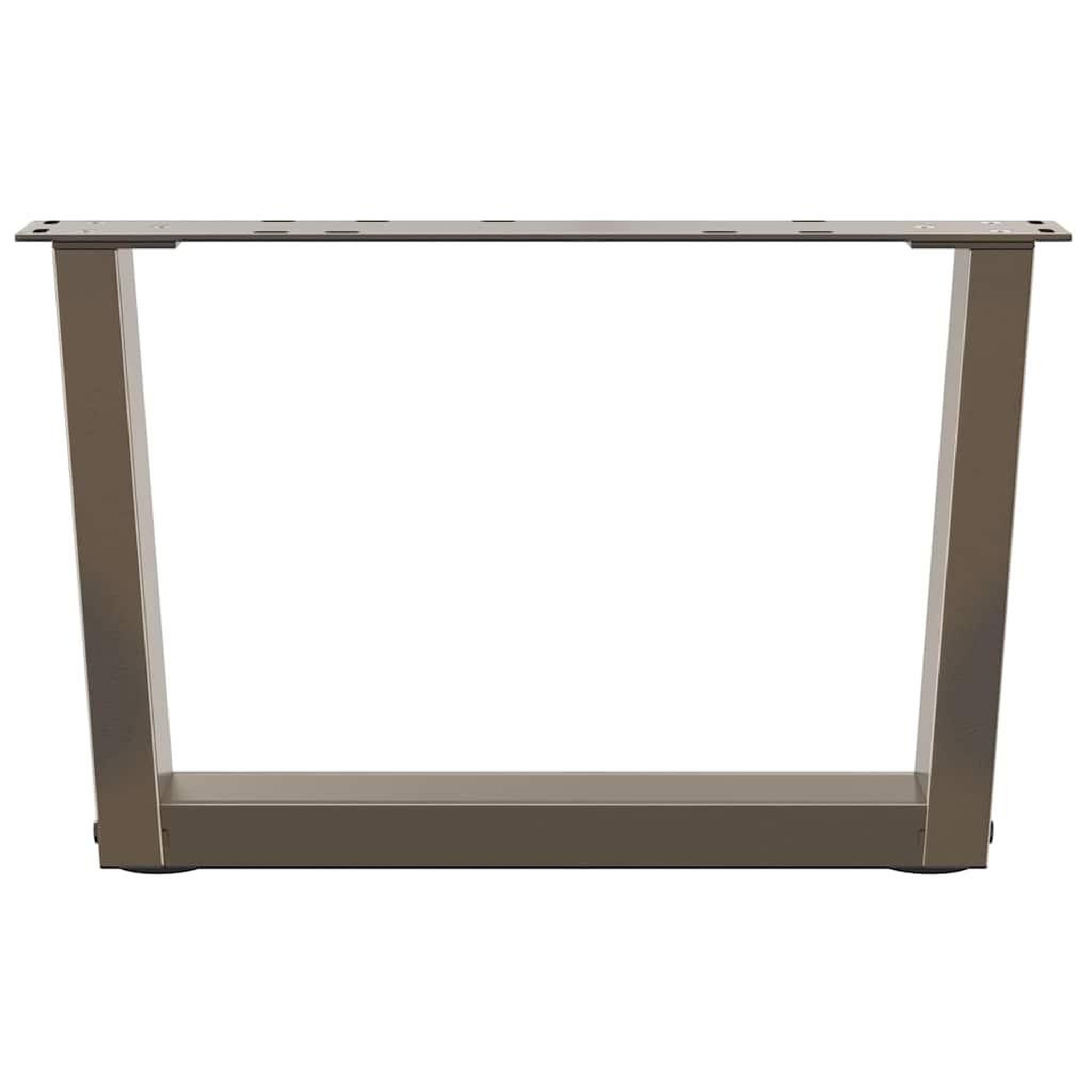 Voir la diapositive 5 : VIDAXL Pieds de table a manger forme V 2 pcs acier naturel acier