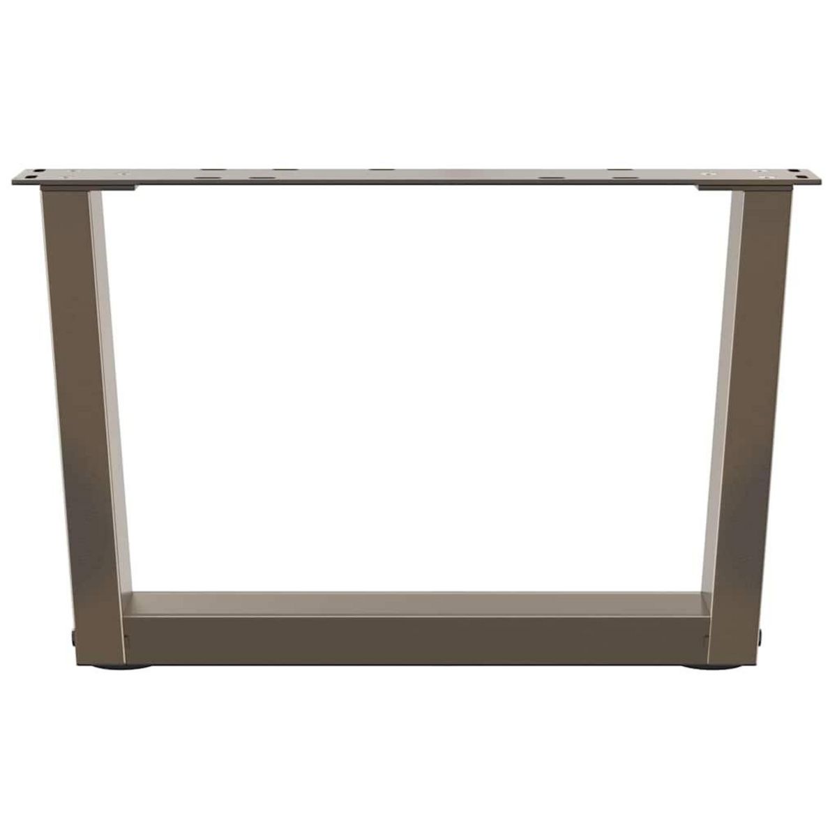 VIDAXL Pieds de table a manger forme V 2 pcs acier naturel acier