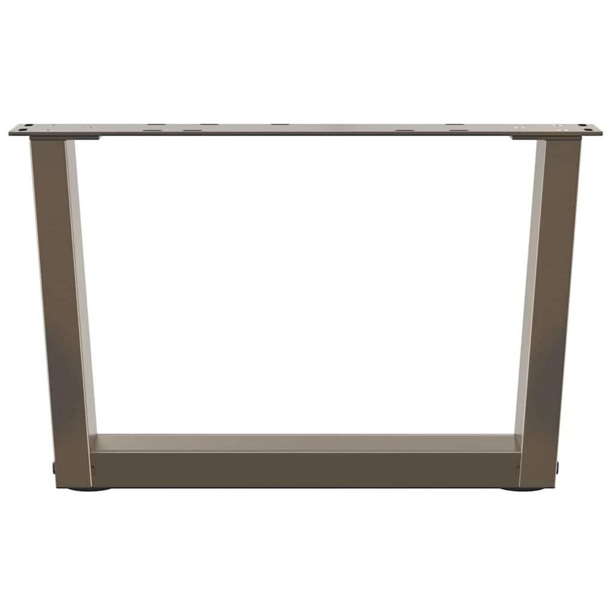 VIDAXL Pieds de table a manger forme V 2 pcs acier naturel acier