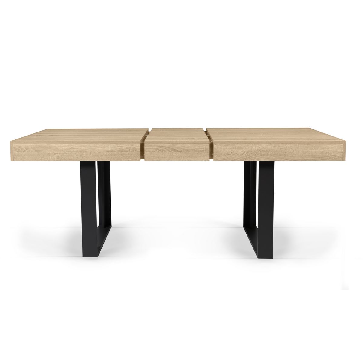 Table de séjour salle à manger extensible style industriel 160/200 cm MILTON