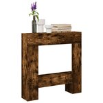 VIDAXL Cadre de cheminee chene fume 81x18x82 cm bois d'ingenierie