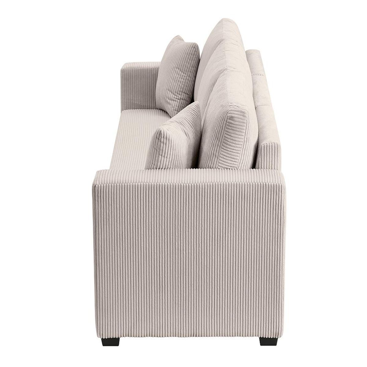 BEST MOBILIER Cyrus - canapé droit 3 places convertible en velours côtelé