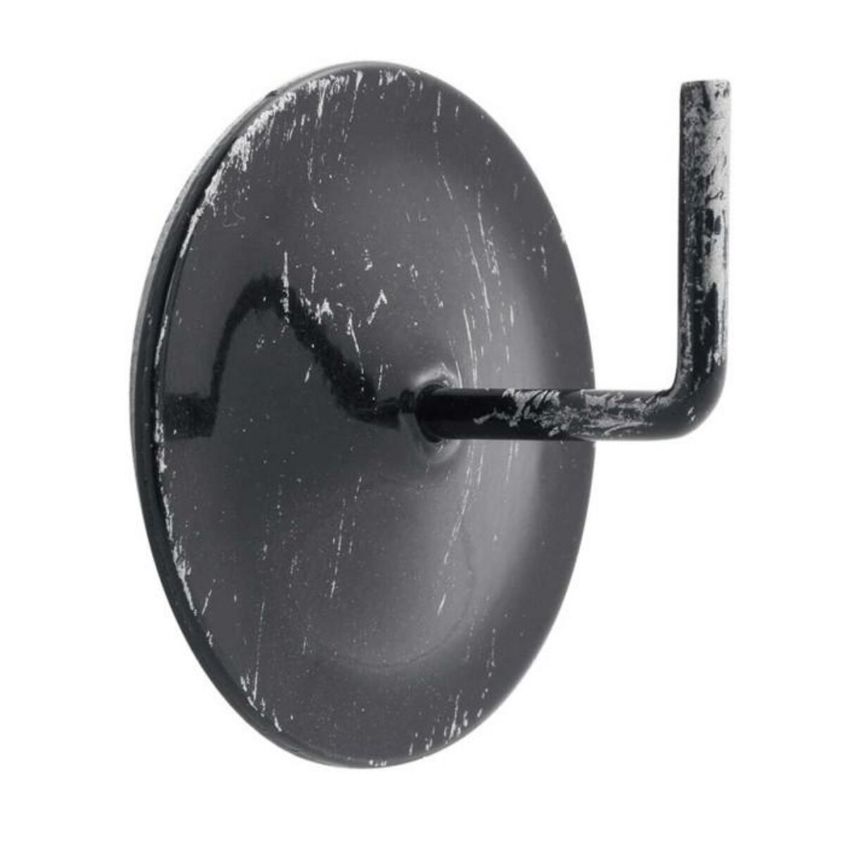 Paris Prix Lot de 2 Crochets Adhésifs  Déco  11cm Noir & Argent