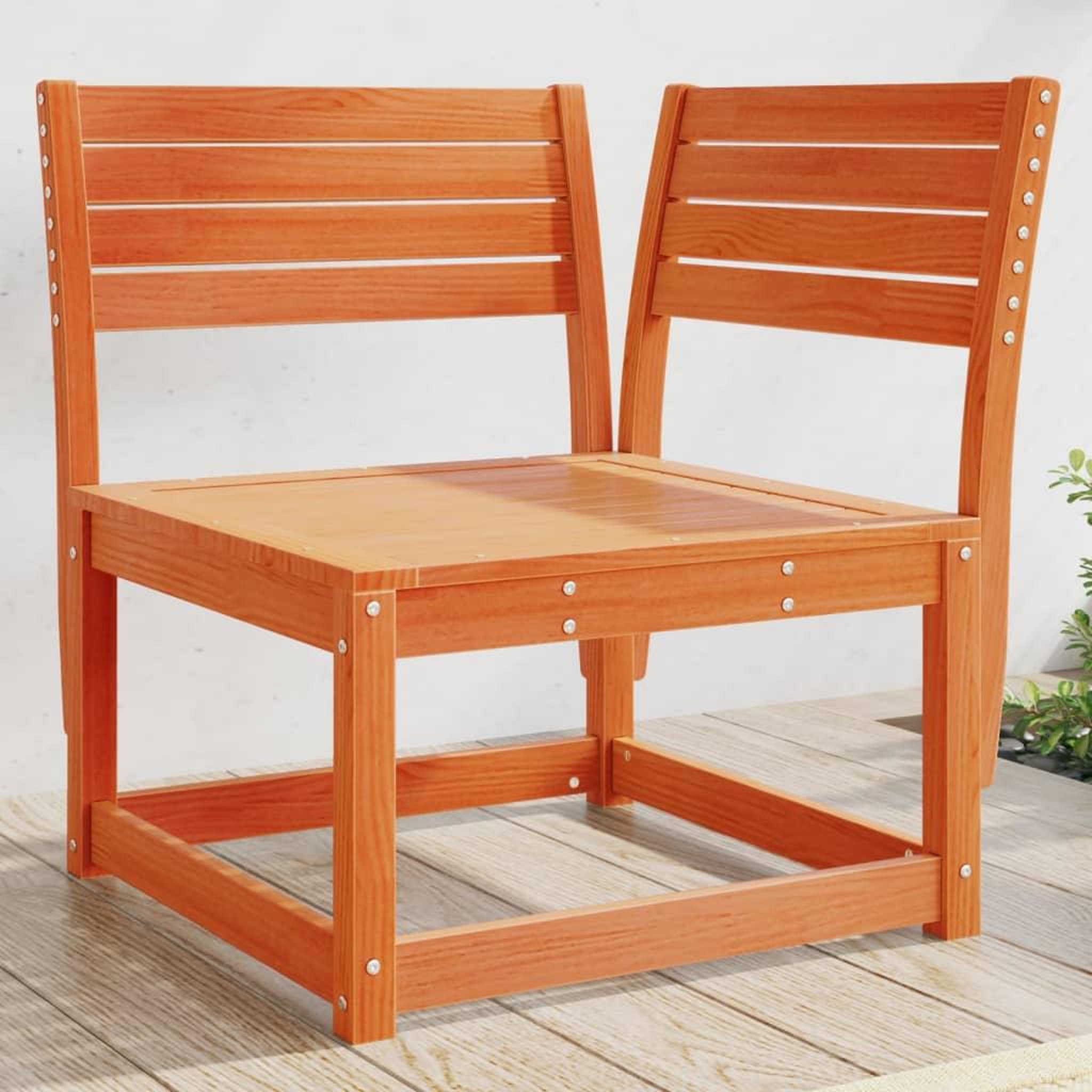 VIDAXL Canape d'angle de jardin cire marron 73x73x78cm bois pin massif