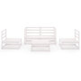 Voir la diapositive 3 : VIDAXL Salon de jardin 5 pcs Blanc Bois de pin massif