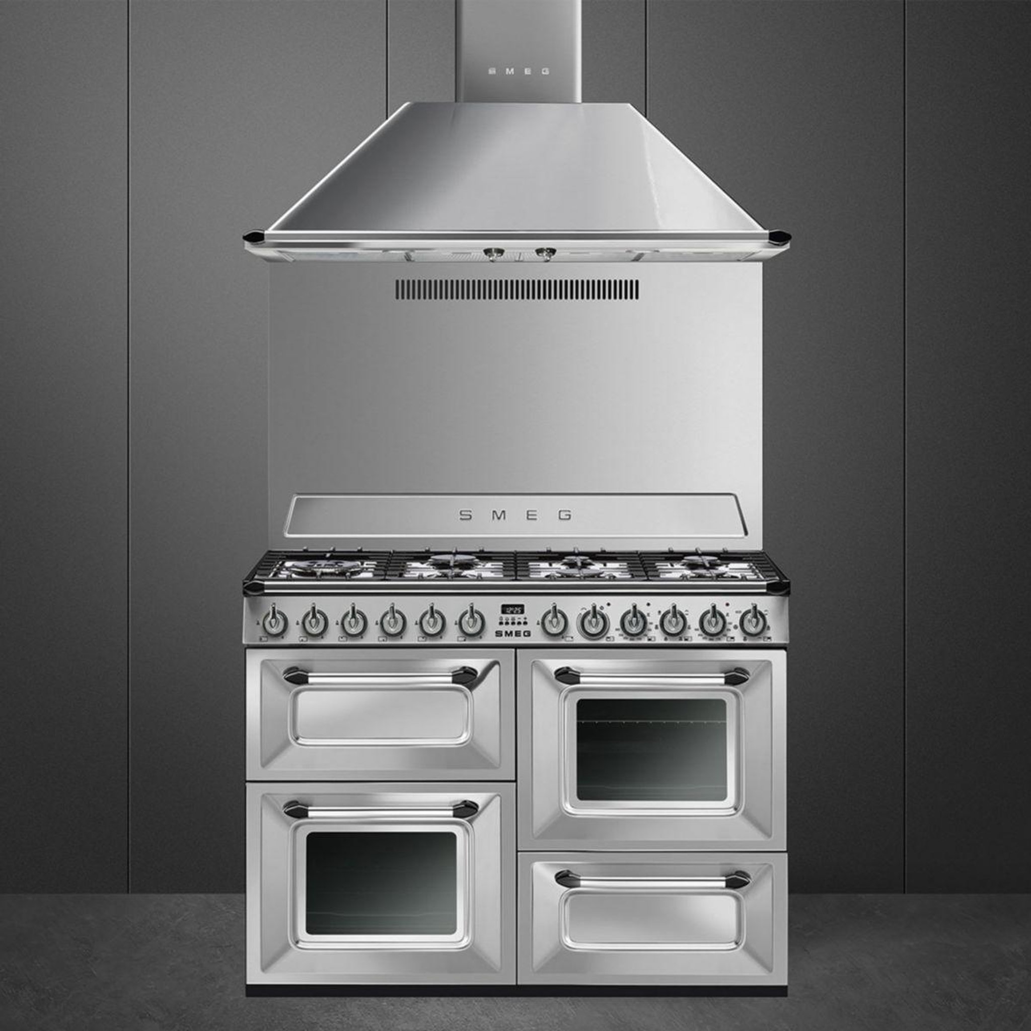 Voir la diapositive 3 : SMEG Piano de cuisson gaz TR4110X-1