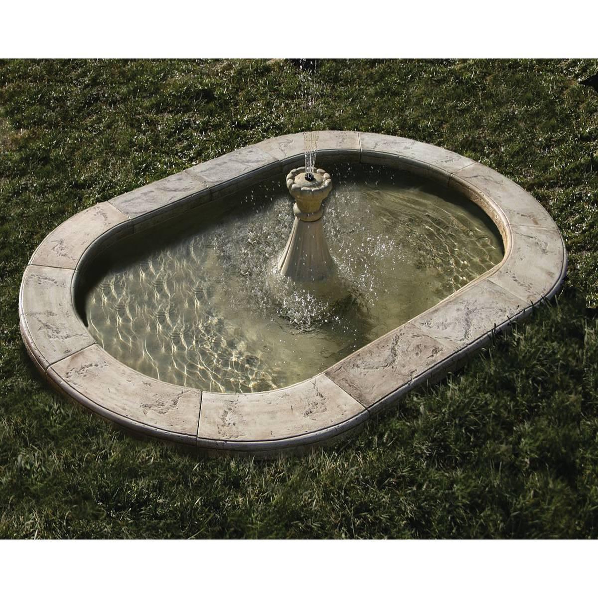 Voir la diapositive 2 : Habitat et Jardin Bassin ovale  roman  - 270 x 170 cm