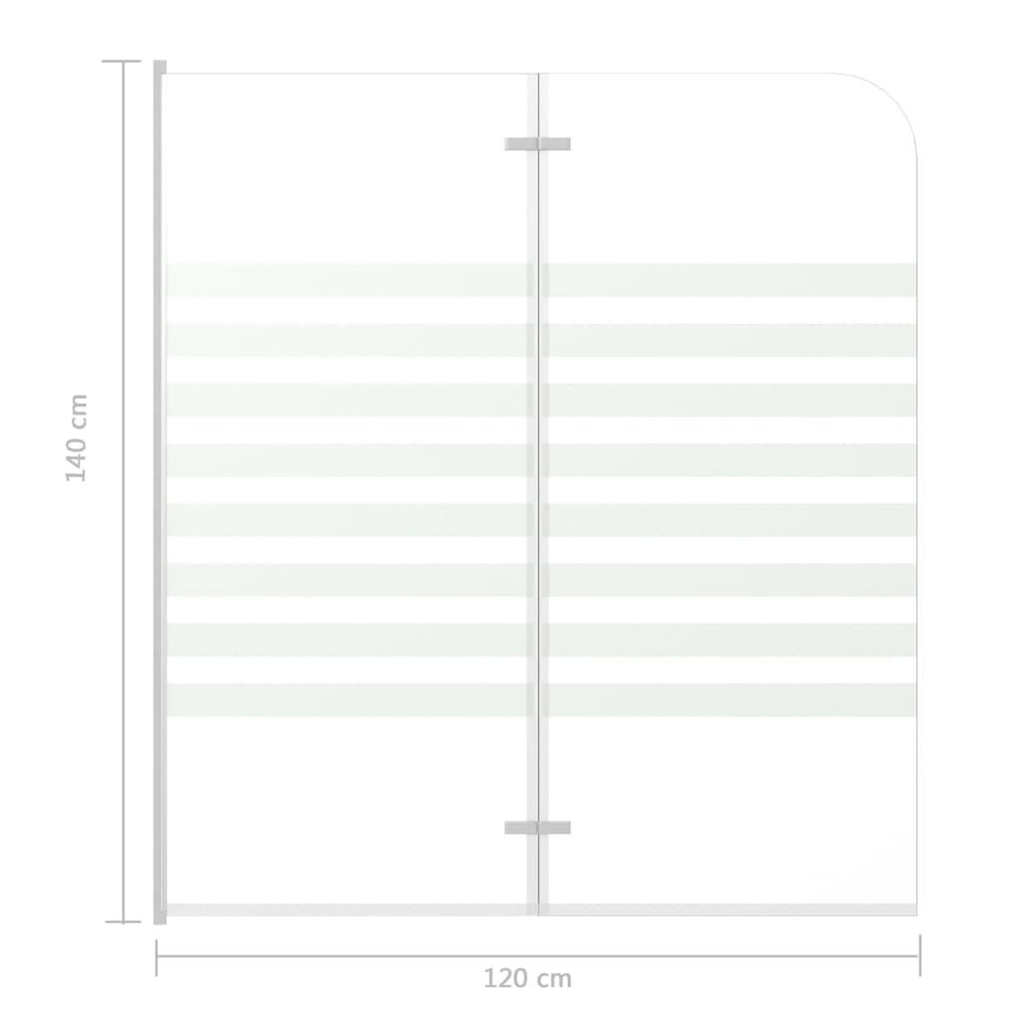 Voir la diapositive 6 : VIDAXL Enclos de bain 120x140 cm verre trempe rayures