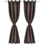 Voir la diapositive 2 : VIDAXL 2 pcs Rideau Blackout Occultant Brun avec Œillets en metal 135x245cm