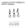 Voir la diapositive 4 : ZENKER Lot de 6 douilles à pâtisserie en inox petit modèle Zenker Smart Pastry