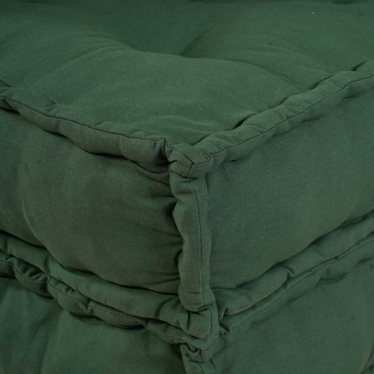 VIDAXL Pouf modulaire vert 70x70x36 tissu