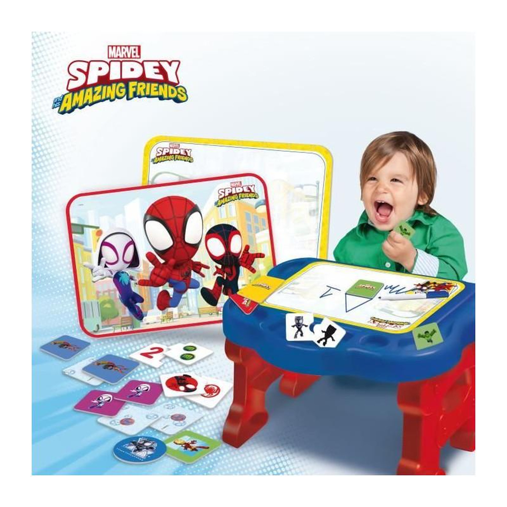 Voir la diapositive 2 : LISCIANI GIOCHI Bureau d'activités avec 10 jeux - Spidey Super desk - Edu games - LISCIANI