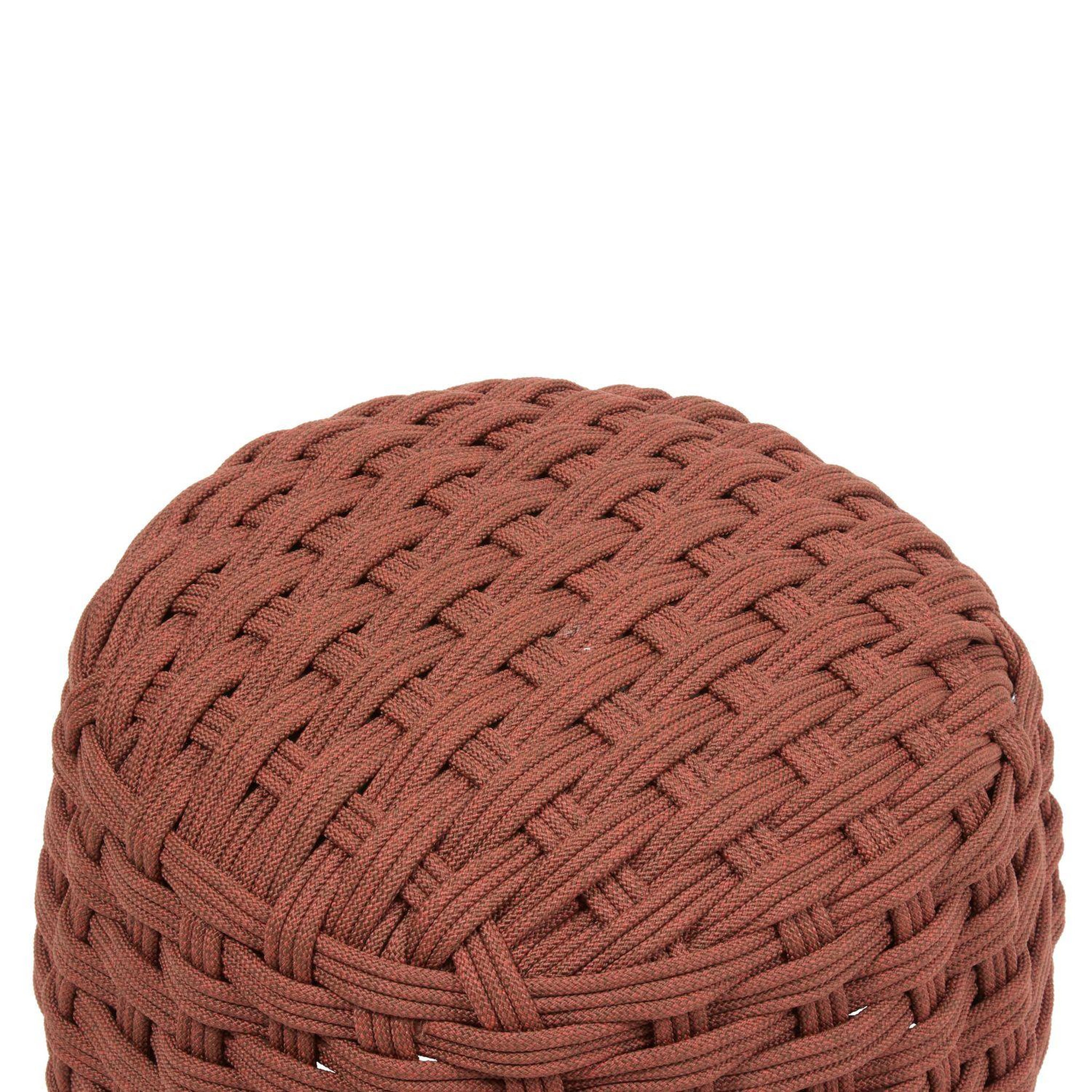 Voir la diapositive 3 : HESPERIDE Pouf de jardin tressé rond OBBAE