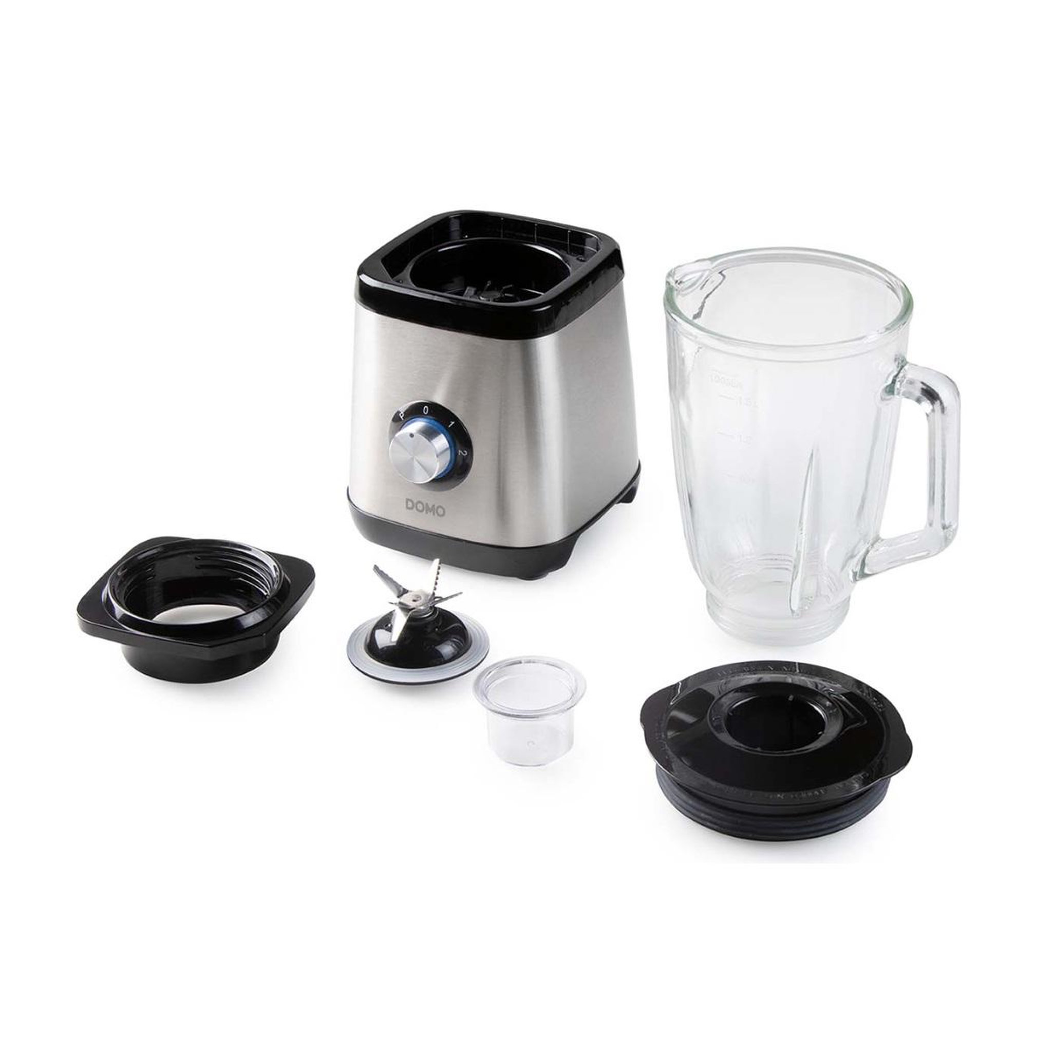 Voir la diapositive 2 : Domo Blender 1.5l 1000w gris métallisé - do1133bl