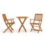 Voir la diapositive 1 : VIDAXL Mobilier de bistro pliable 3 pcs Bois d'acacia solide