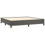 Voir la diapositive 4 : VIDAXL Sommier a lattes de lit et matelas Gris fonce 200x200cm Velours