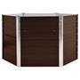 Voir la diapositive 2 : VIDAXL Lit sureleve de jardin Marron 129x129x77 cm Acier galvanise