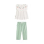 Voir la diapositive 1 : Petit Béguin Ensemble enfant blouse et pantalon en gaze de coton Arya