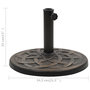 Voir la diapositive 6 : VIDAXL Socle rond de parasol Polyresine 19 kg Bronze