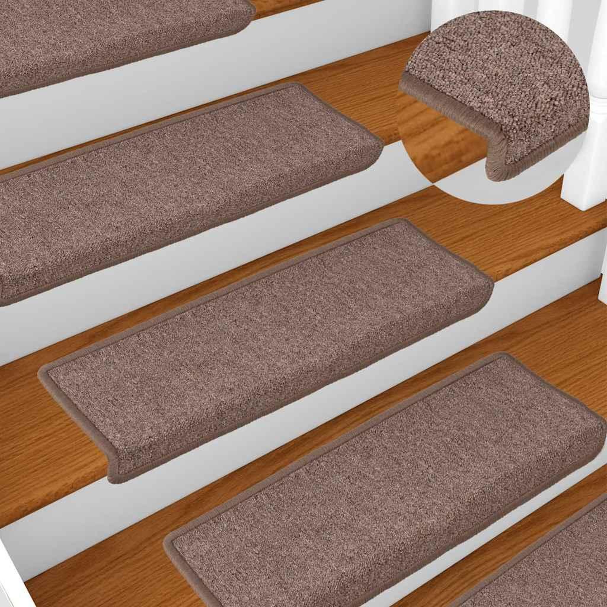 Voir la diapositive 5 : VIDAXL Tapis d'escalier 30 pcs 65x21x4 cm Marron
