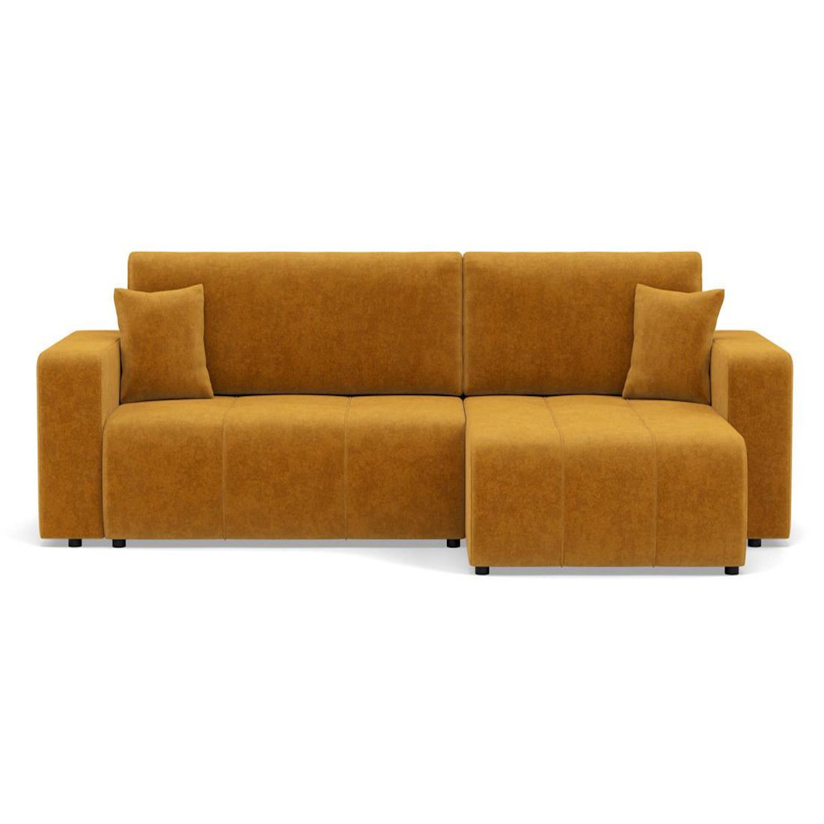 BEST MOBILIER Nicole - canapé d'angle réversible 5 places convertible avec coffre en tissu