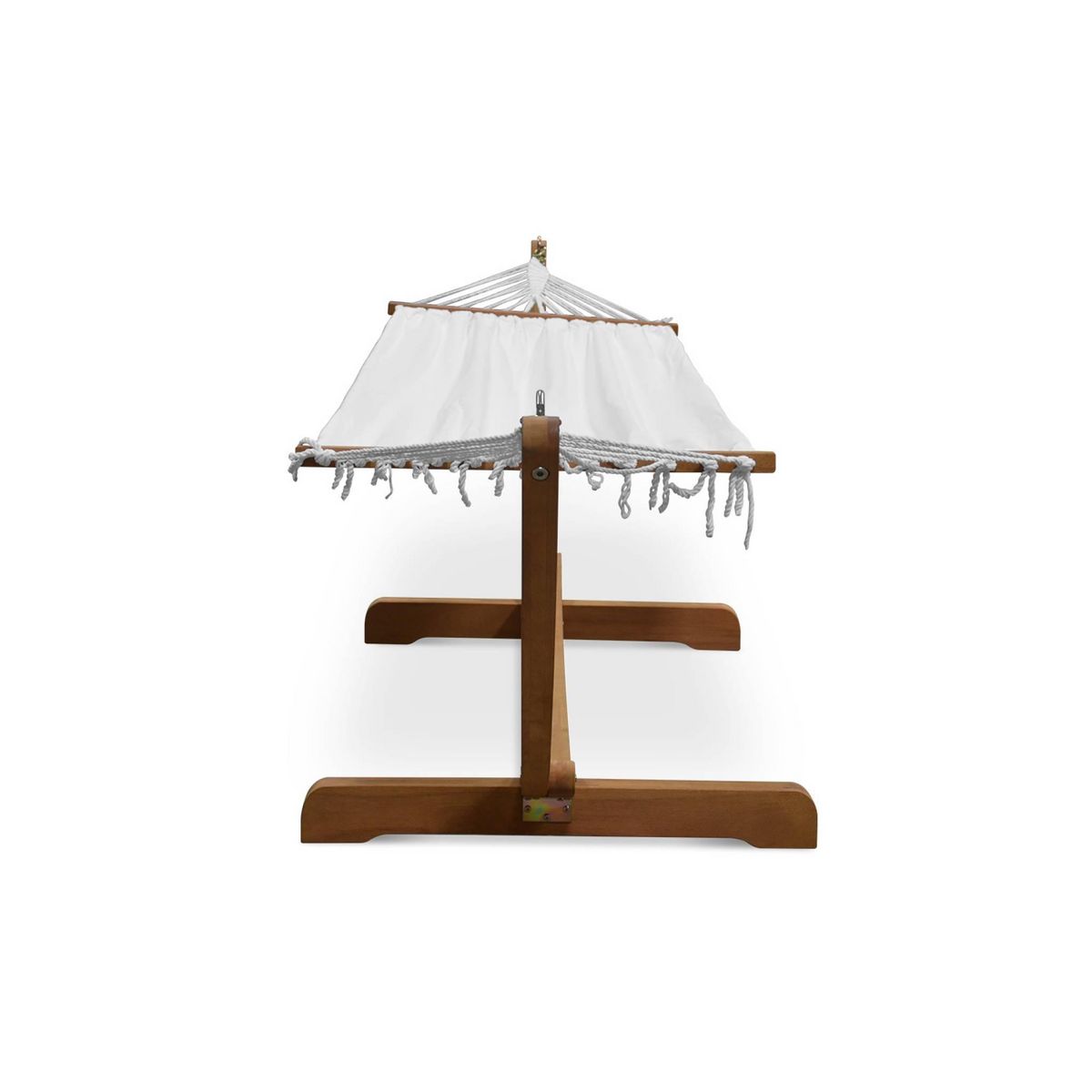 SWEEEK Hamac en bois 317x100cm avec toile en coton, Hamaca