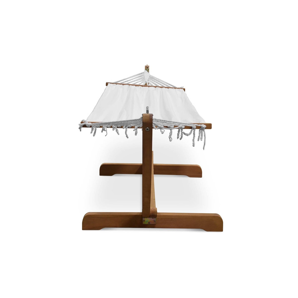 SWEEEK Hamac en bois 317x100cm avec toile en coton, Hamaca