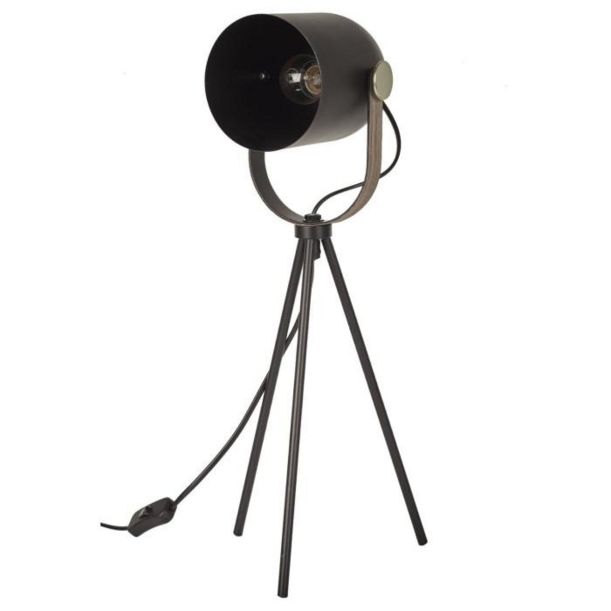 Paris Prix Lampe à Poser en Métal  Bistrot  46cm Noir