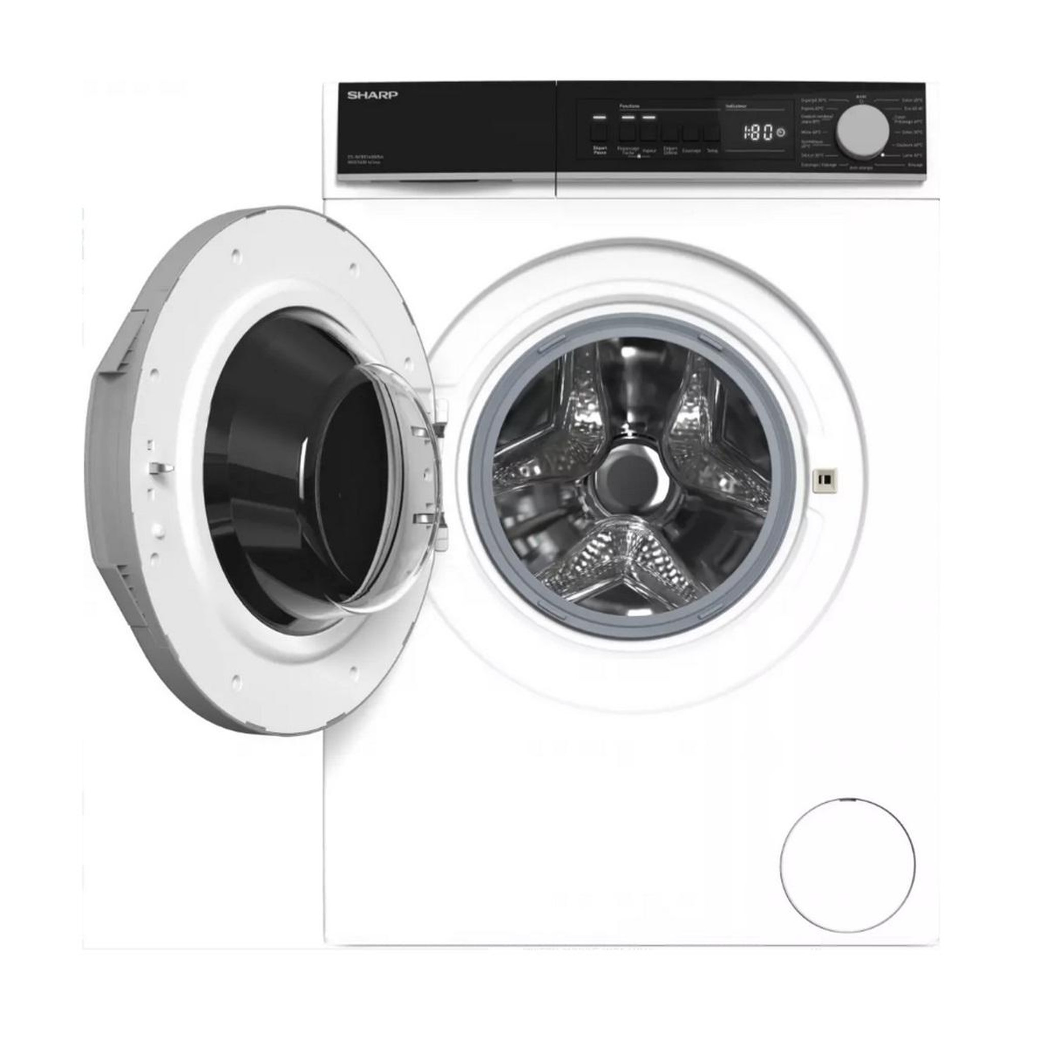 Voir la diapositive 4 : Sharp Lave-linge frontal 8kg 1400 tours/min - esnfb814awna