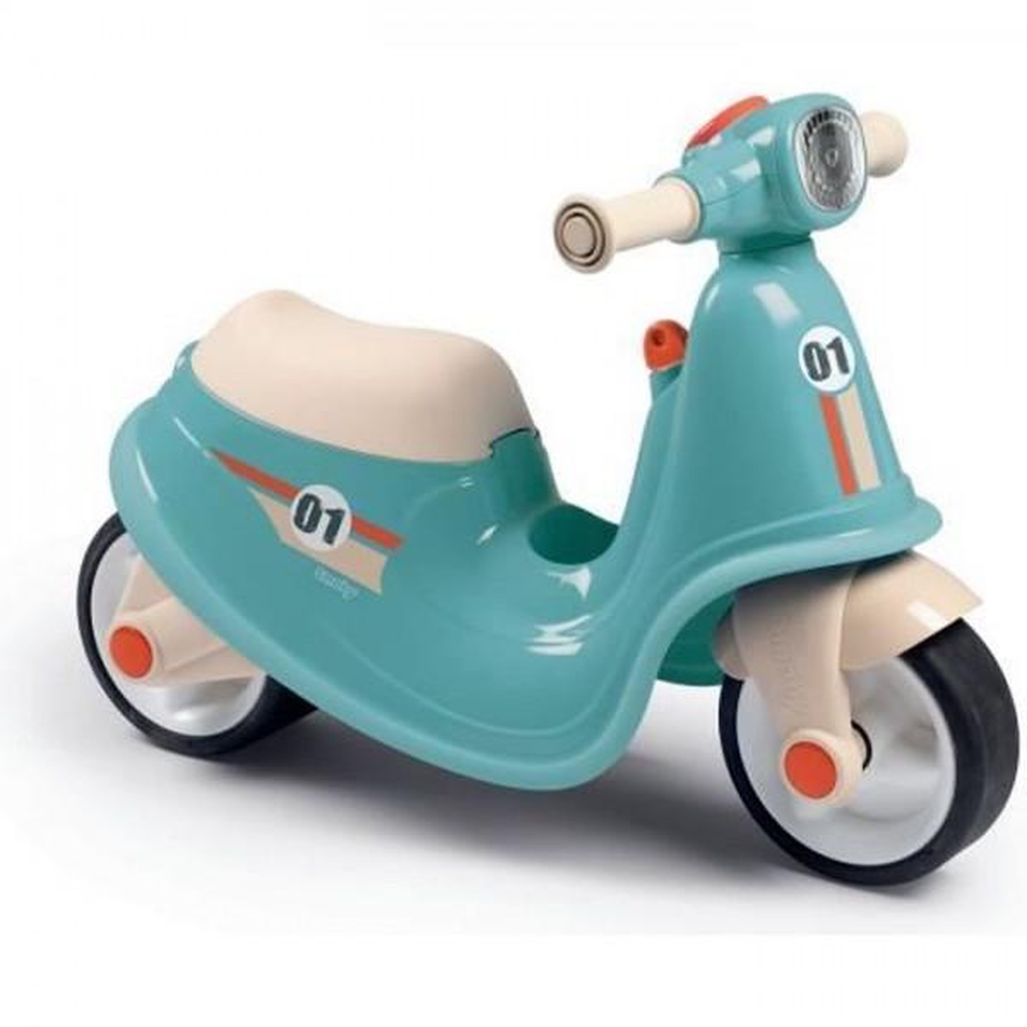 SMOBY Porteur Trotteur  Scooter - Smoby - Bleu - Pour Bébé de 18 mois - Coffre a jouets sous le siege - L?64,5 x l34 x H47,5 cm