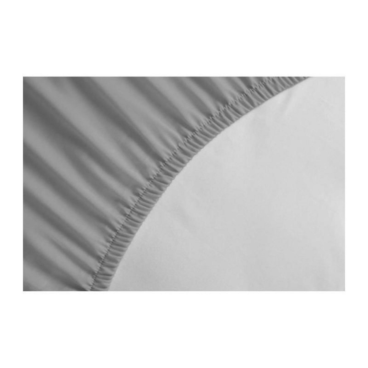 HOME LINGE PASSION Drap housse - HOME LINGE PASSION - HP71773 - 180 x 200 cm + 30 cm bonnet - Microfibre - 82 g - Gris clair