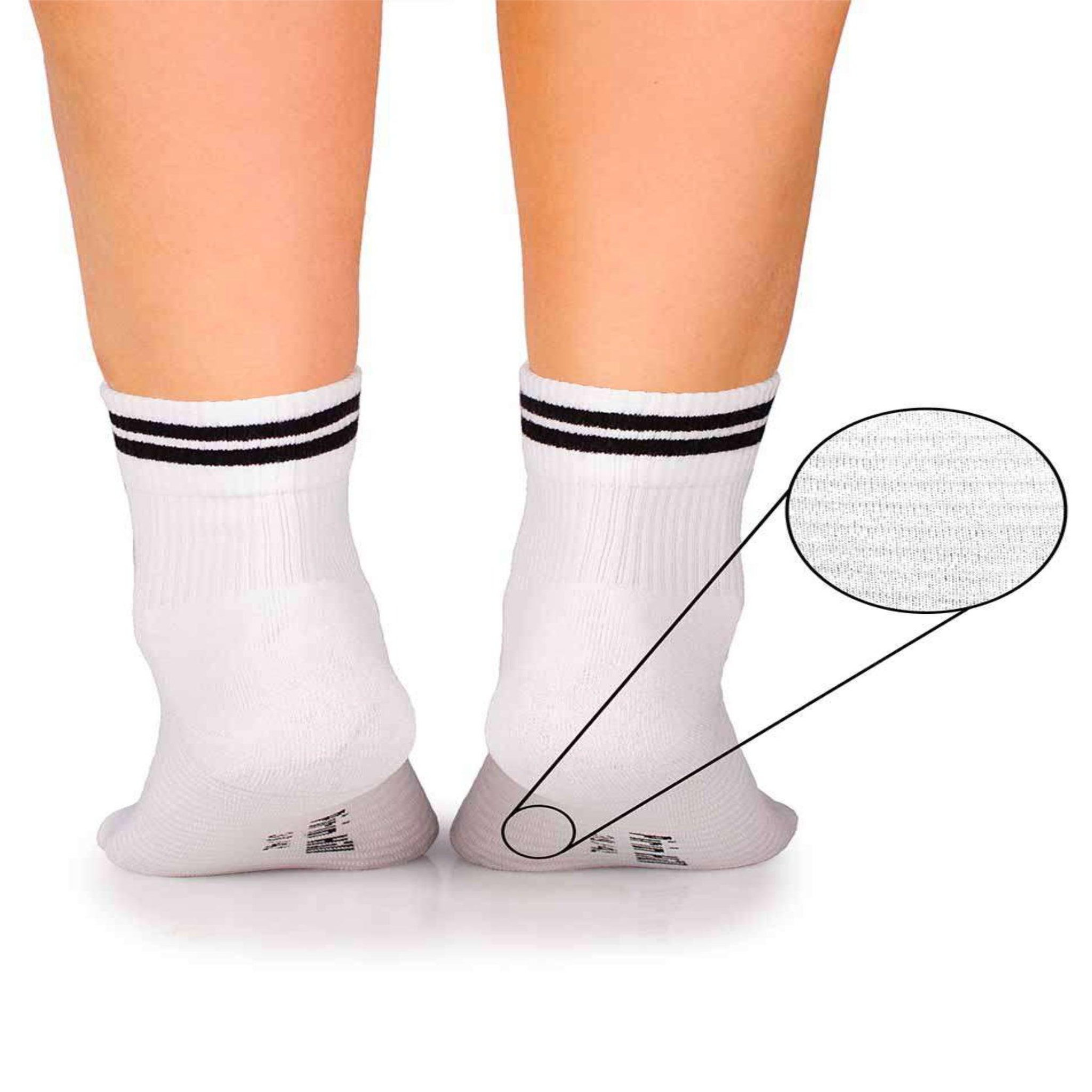 PIRIN HILL Chaussettes courtes active day blanches bandes noires