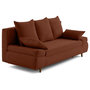 Voir la diapositive 4 : BEST MOBILIER Larson - canapé droit 3 places convertible avec coffre en velours côtelé