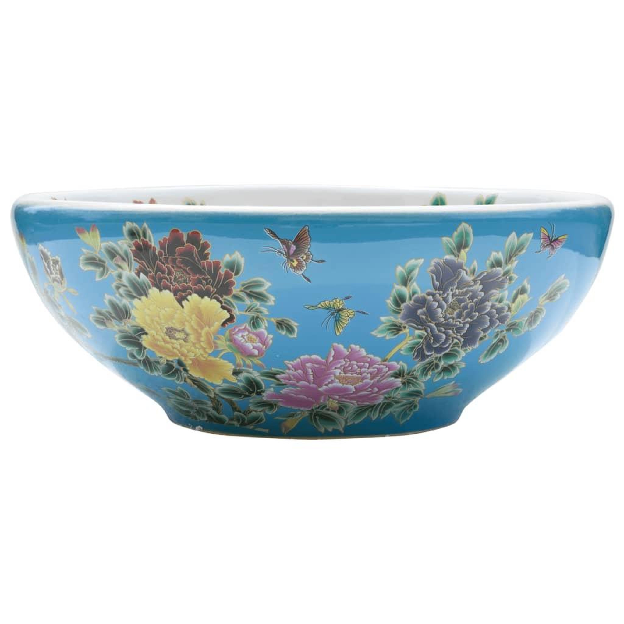 Voir la diapositive 2 : VIDAXL Vasque a poser multicolore rond Φ41x14 cm ceramique