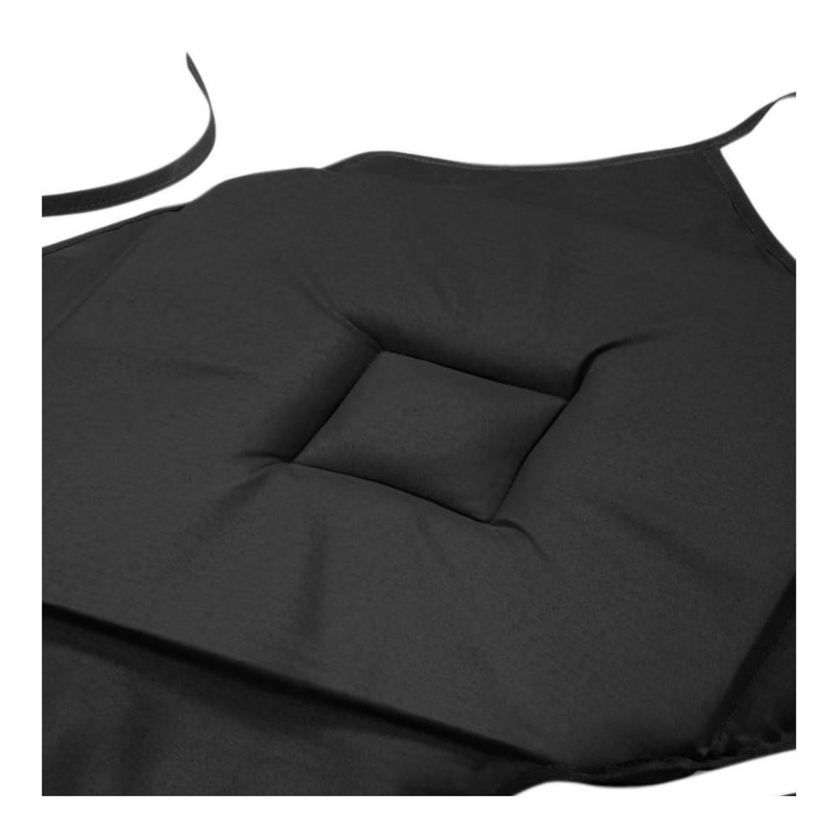 Douceur d'Intérieur Lot de 4 galettes de chaise à rabat coloris noir