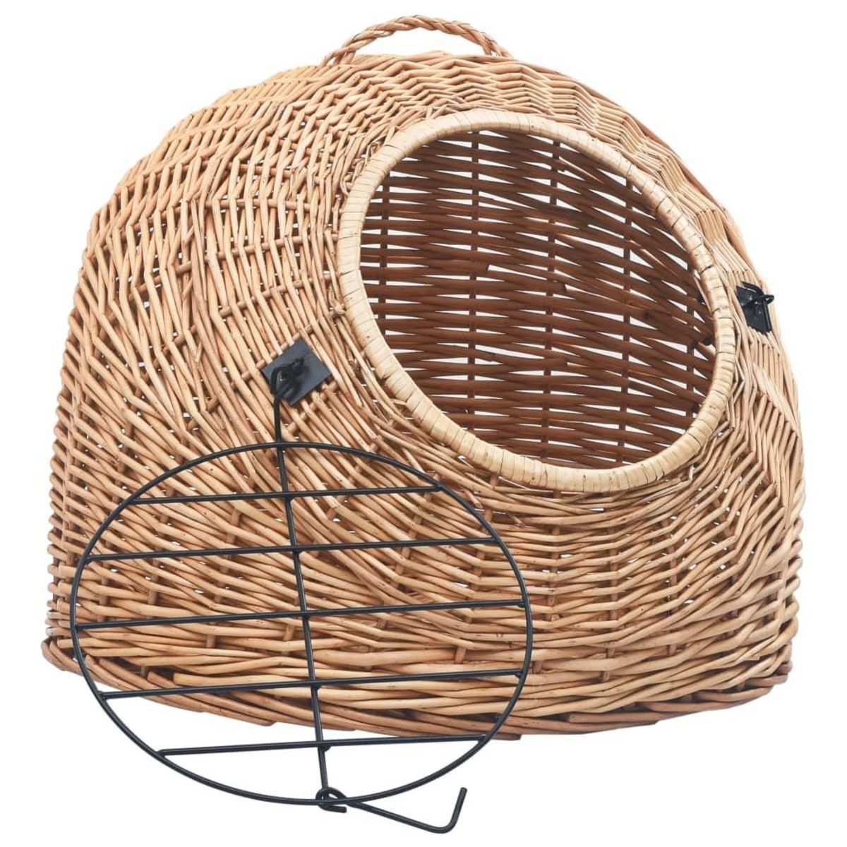 VIDAXL Cage de transport pour chats 45x35x35 cm Saule naturel